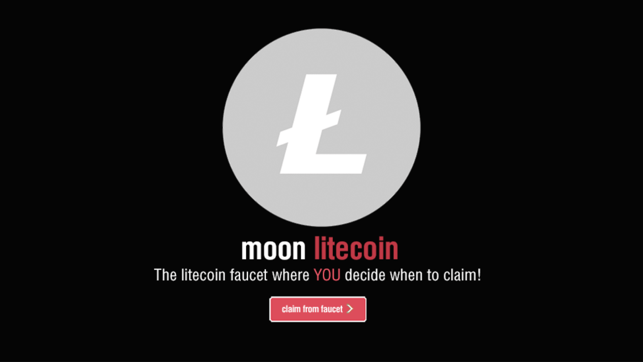 Moonlitecoin Logo and Litecoin Faucet Graphic