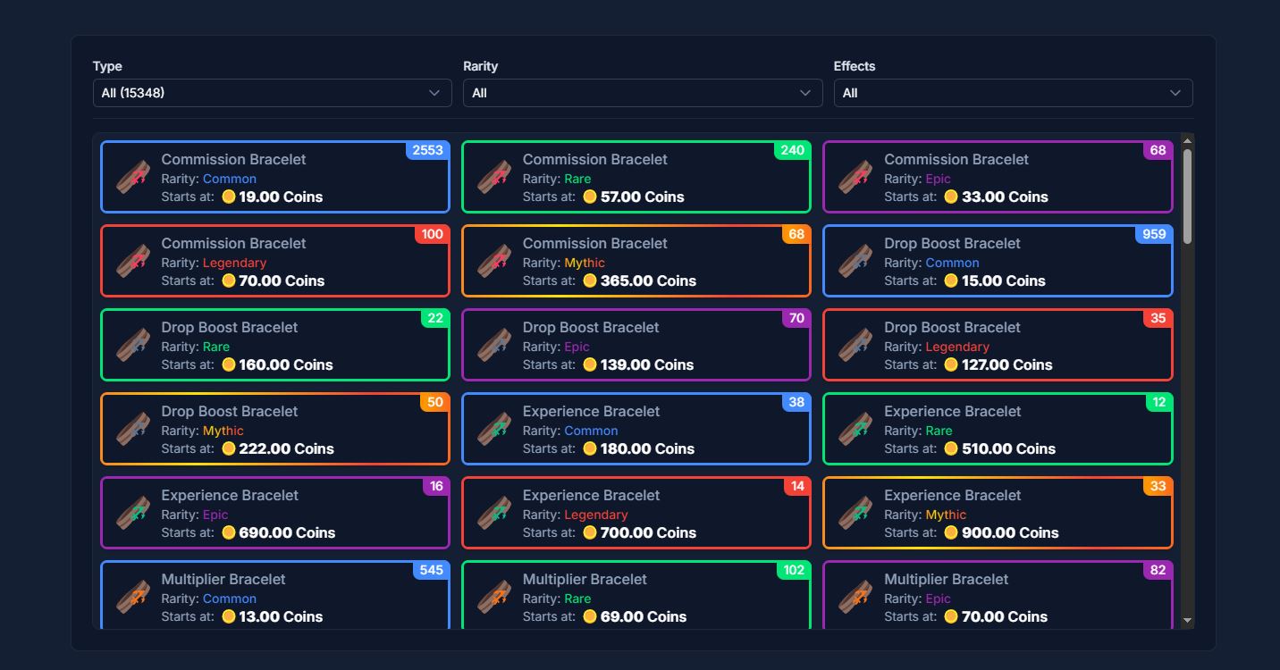 Faucet Crypto item marketplace
