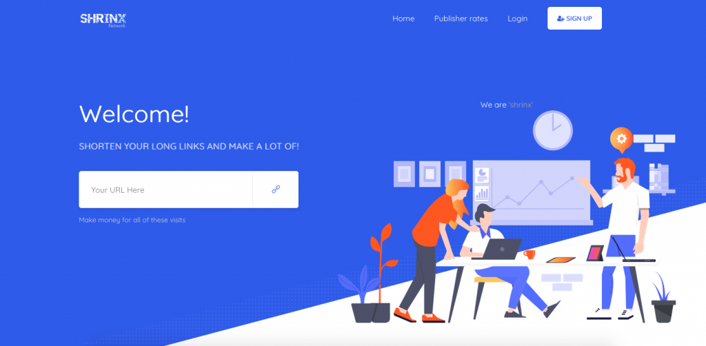Shrinx.net webpage